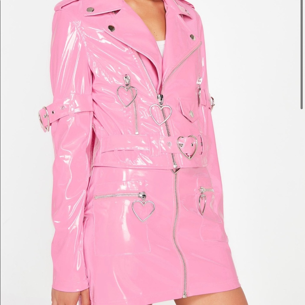 PINK DOLLS KILL MAD SASS PATENT JACKET